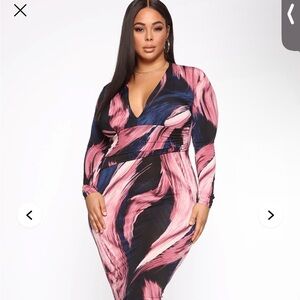 Fashion nova artistic side midi dress